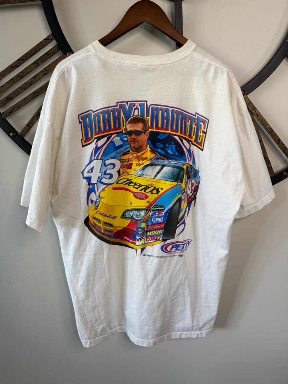Vintage Bobby Labonte 43 Cheerios Graphic Tee - White